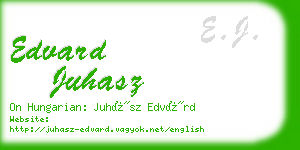 edvard juhasz business card